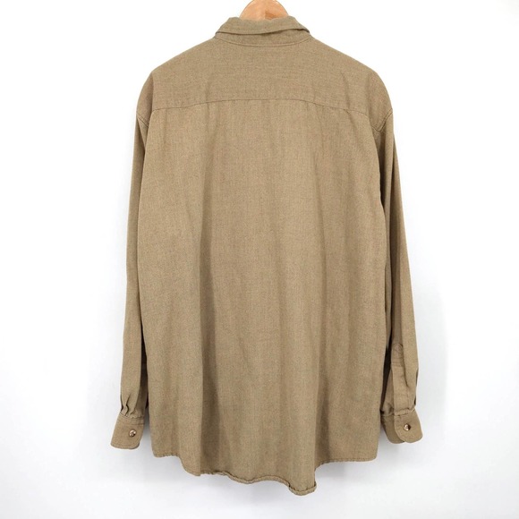 PGE Flame Resistant Work Uniform Shirt Collared Long Sleeve FRMC Khaki Men's XL - Picture 4 of 6